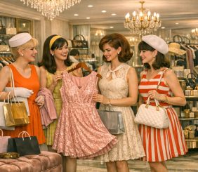 Mujeres de compras-Imagen generada con IA