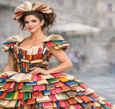 Mujer con moda libros_Copilot